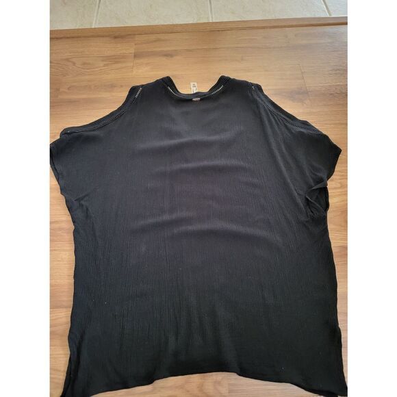 Raisins Bathing Suit Cover Up Black Cold Shoulder Size Small - Picture 5 of 6
